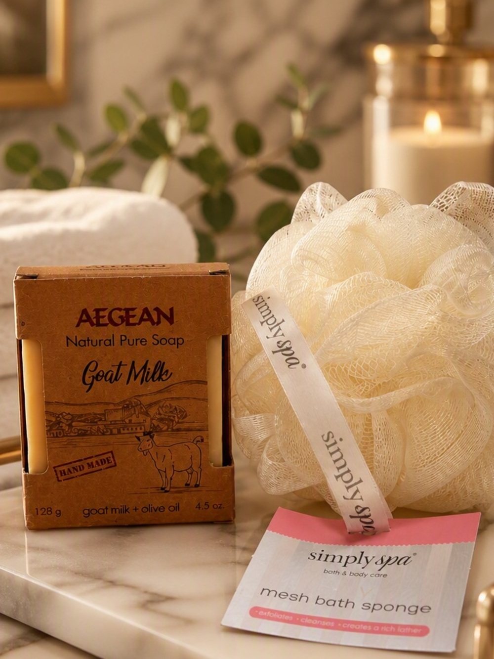 AEGEAN - natural pure soap goat milk plus olive oil. 4.5 ounces
